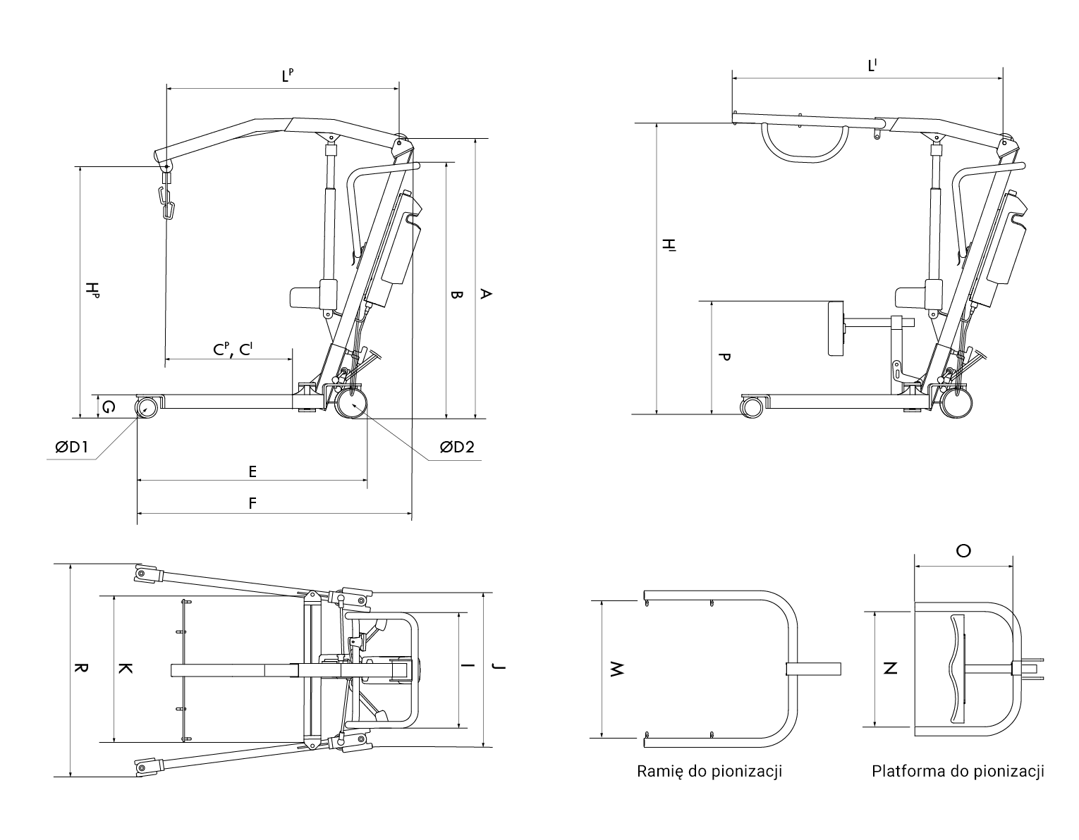 Pionizator podnośnik jezdny J160 MINI L